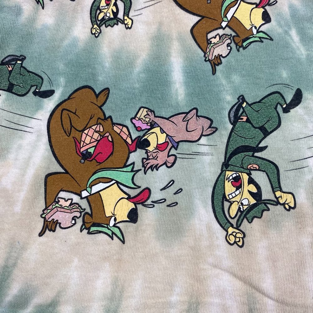 Vintage 90s Yogi Bear T Shirt Men's Small Medium Tie Dye Single Stitch - Picture 5 of 11
